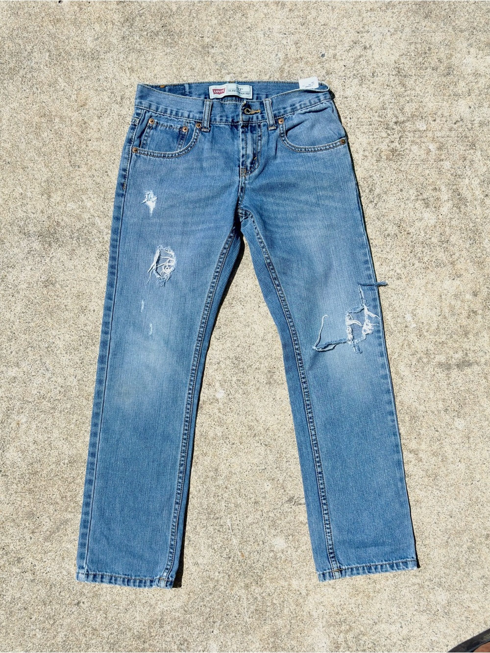 Levi's Light Blue Boys Slim Straight Jeans